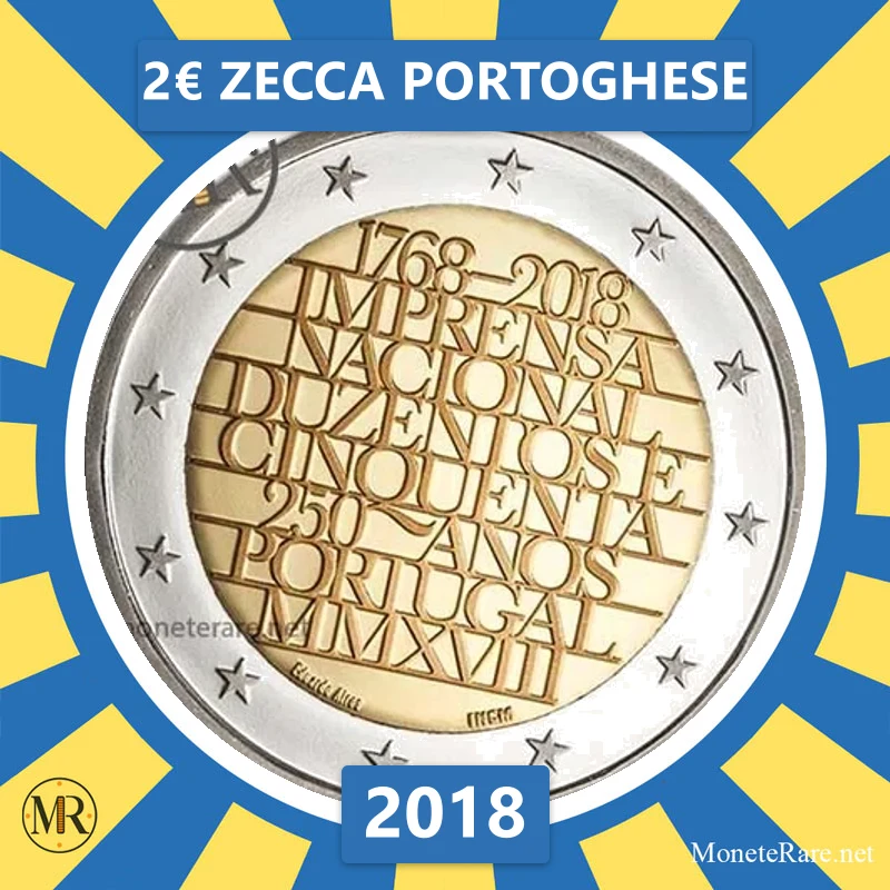 2€ Zecca Portoghese 2018 Estonia (foto moneta)
