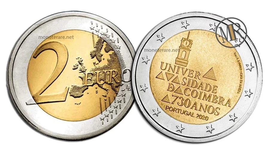 2 Euro Commemorativi Portogallo 2020 Università di Coimbra
