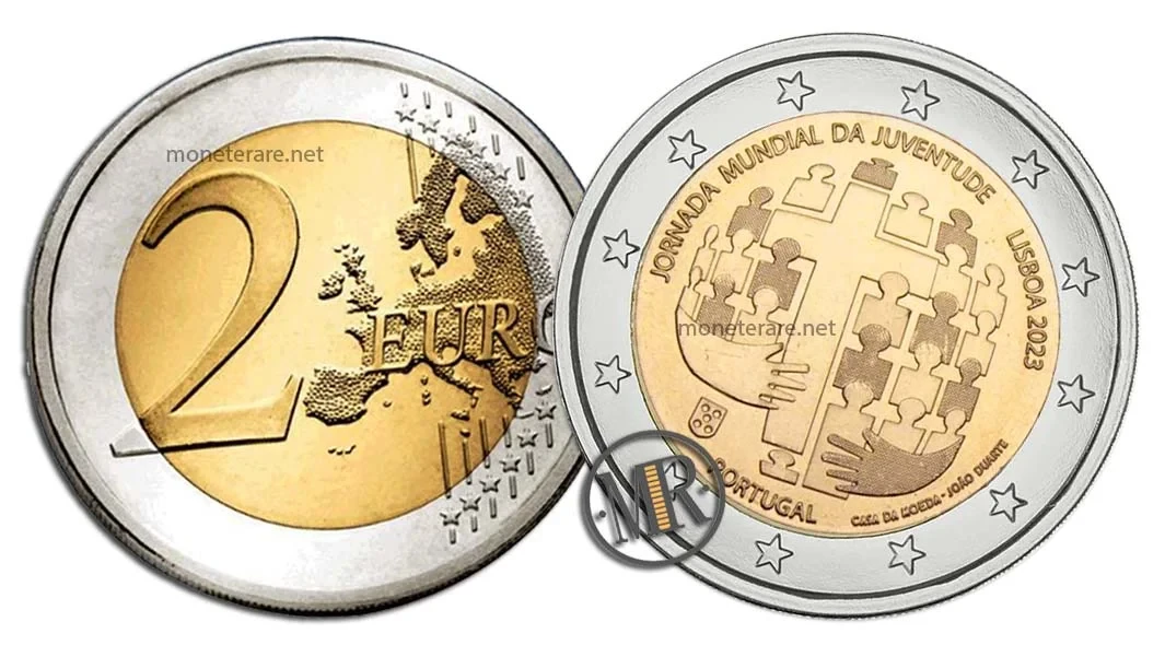 2 Euro Portogallo 2023 Giornata Mondiale della Gioventù a Lisbona