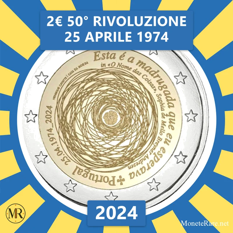 2€ 50° Rivoluzione 25 aprile 1974 2024 Estonia 2€ 50° Rivoluzione 25 aprile 1974 2024 Estonia (foto moneta)
