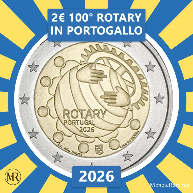 2€ 100° Rotary in Portogallo 2026 Estonia (foto moneta)