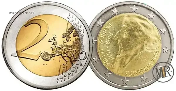 2 Euro Commemorativi Slovenia 2008 Primoz Trubar