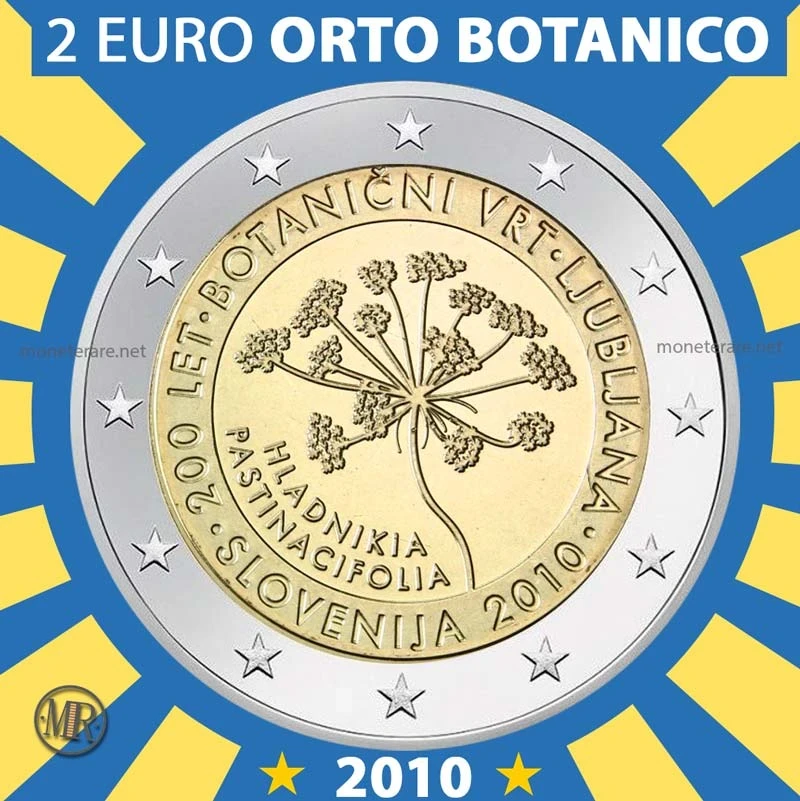 2€ 200 Anni Orto Botanico Lupiana 2010 Slovenia (foto moneta)