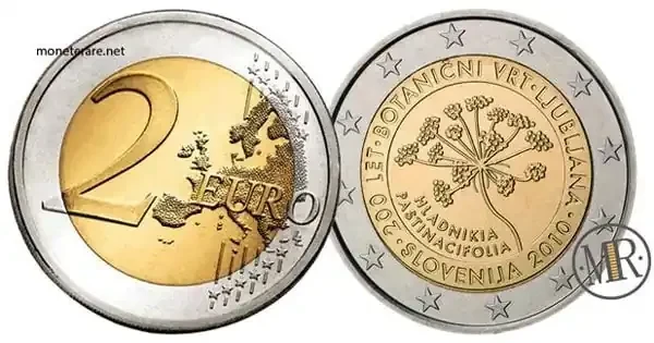 2 Euro Commemorativi Slovenia 2010 Orto Botanico Lubiana