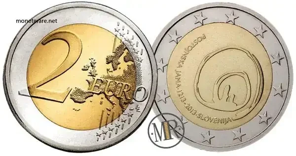 2 Euro Commemorativi Slovenia 2013 Grotte di Postumia