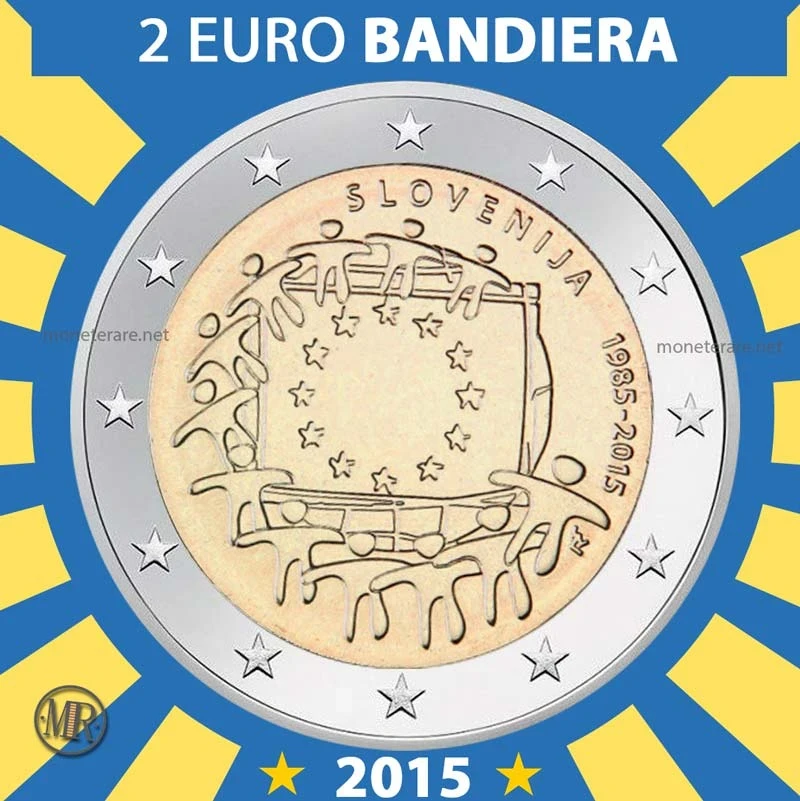 2€ 30 Anni della Bandiera europea 2015 Slovenia (foto moneta)