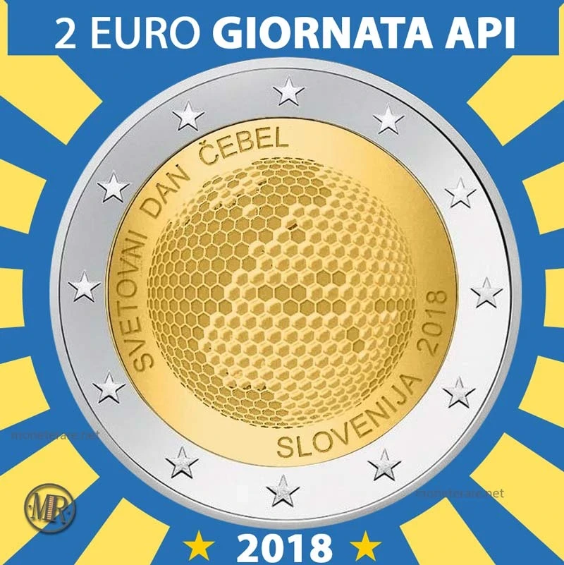 2€ Giornata mondiale delle api 2018 Slovenia (foto moneta)