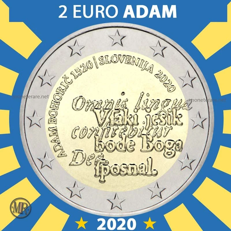 2€ Adam Bohorič 2020 Slovenia (foto moneta)