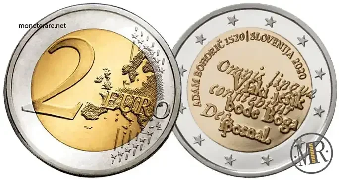 2 Euro Commemorativi Slovenia 2020 Adam Bohoric
