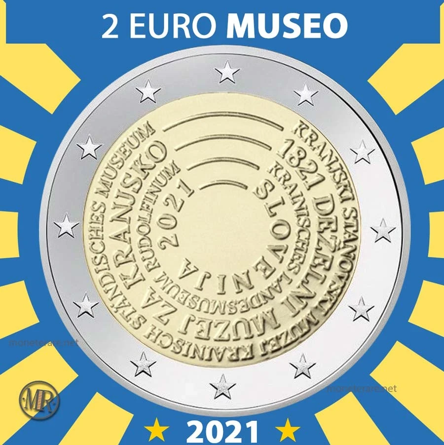 2€ Anniversario Primo Museo 2021 Slovenia (foto moneta)