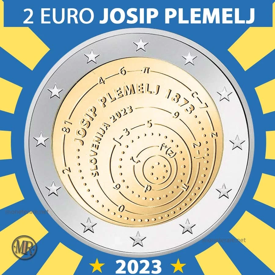 2€ 2 Euro Slovenia 2023 Josip Plemelj 2023 Slovenia (foto moneta)