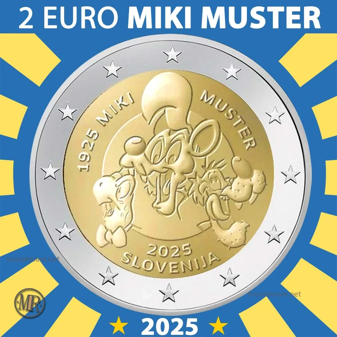 2€ Nascita di Miki Muster 2025 Slovenia (foto moneta)