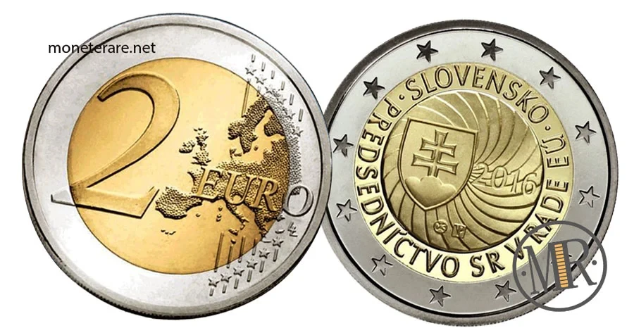 2 Euro Commemorativi Slovacchia 2016 Prima presidenza dell