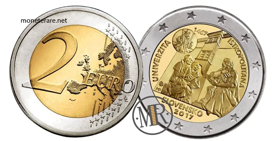 2 Euro Slovacchia 2017 Commemorativi Università Istropolitana