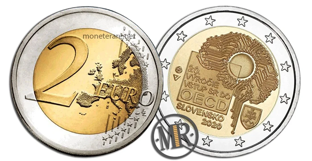 2 Euro Commemorativi Slovacchia 2020 Organizzazione per la cooperazione e lo sviluppo economico