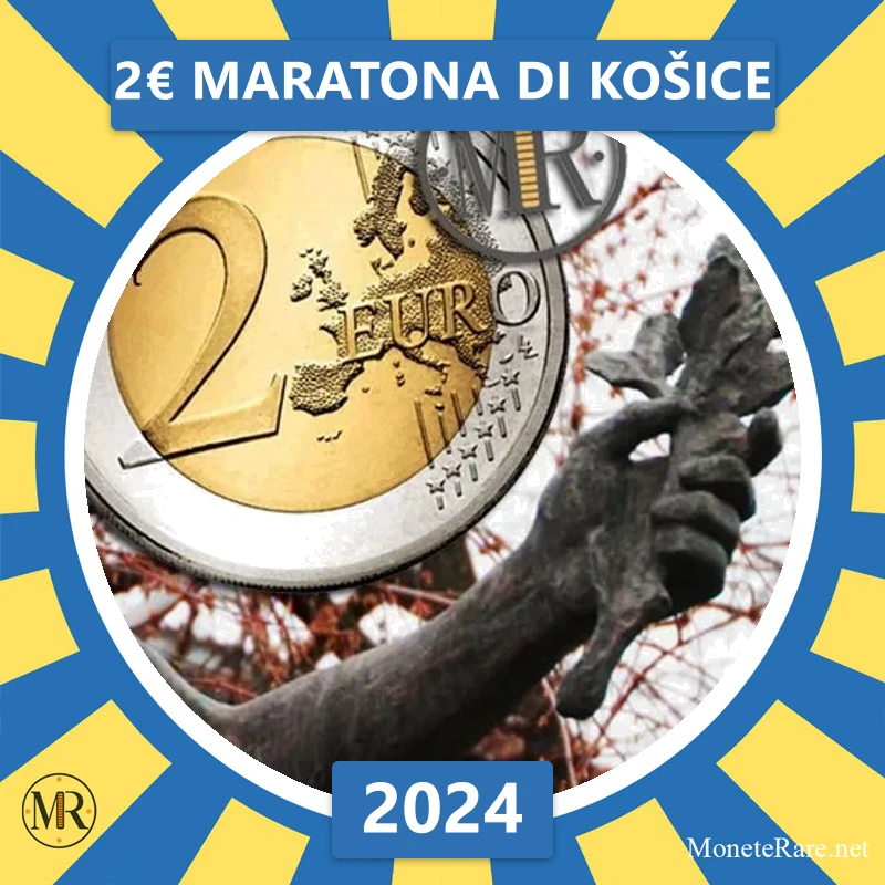 2€ Maratona di Košice 2024 Slovacchia (foto moneta)