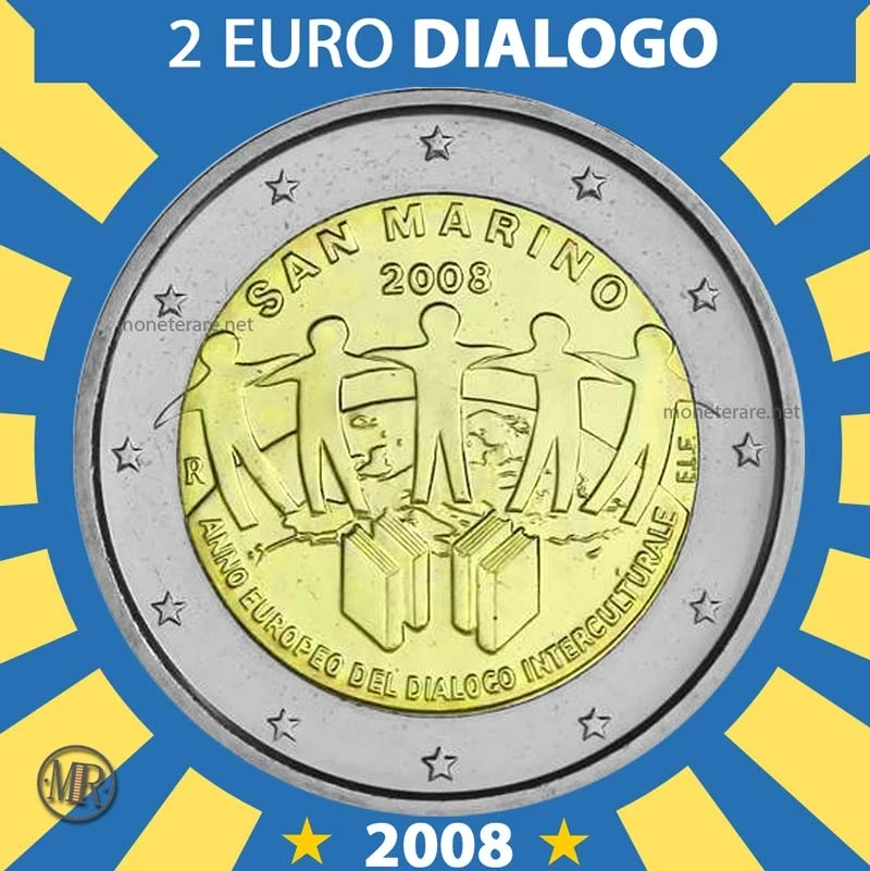 2€ Dialogo Interculturale 2008 Estonia (foto moneta)