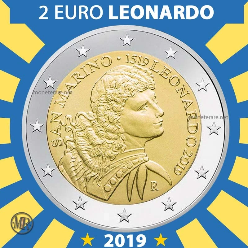2€ Leonardo da Vinci 2019 Estonia (foto moneta)