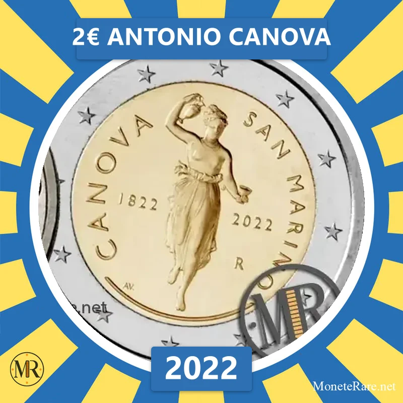 2€ Antonio Canova 2022 Estonia (foto moneta)