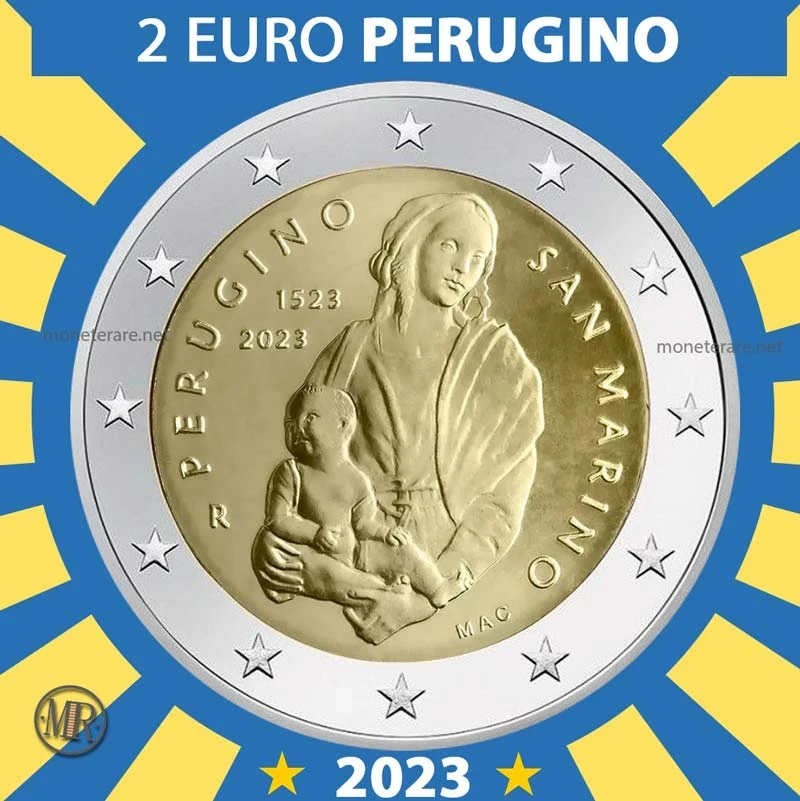 2€ Perugino 2023 Estonia (foto moneta)