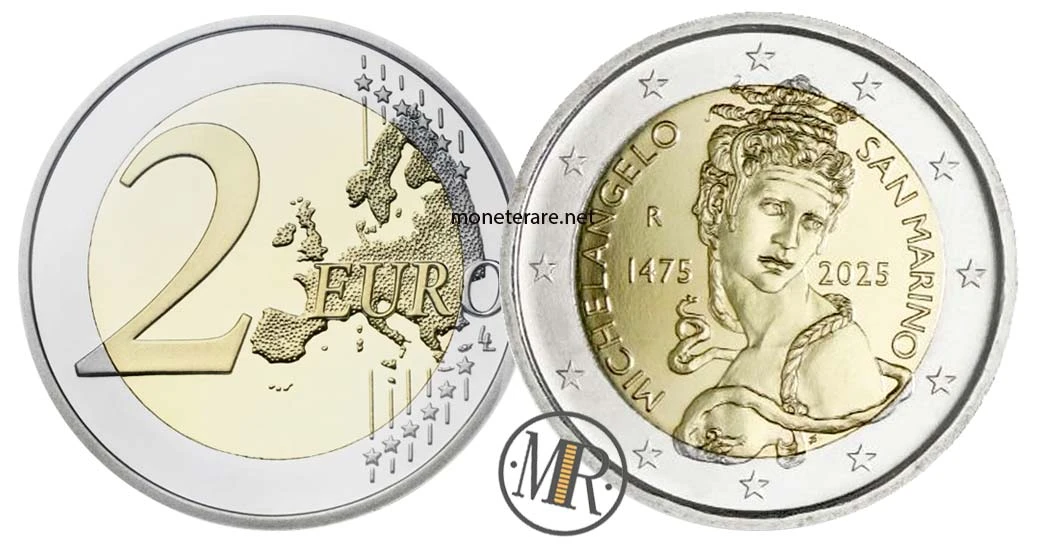 2 Euro Commemorativi San Marino 2025 – Michelangelo Buonarroti