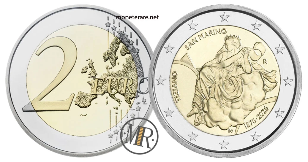 2 Euro Commemorativi San Marino 2026 – Tiziano