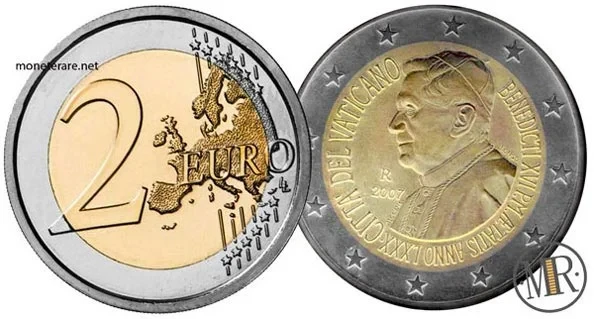 2 Euro Commemorativi Vaticano 2007 Papa Benedetto XVI