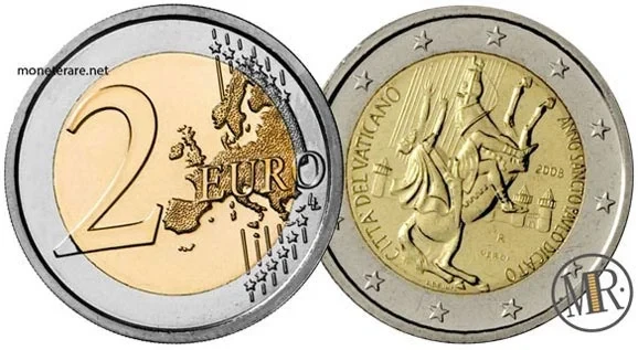 2 Euro Commemorativi Vaticano 2008 San Paolo