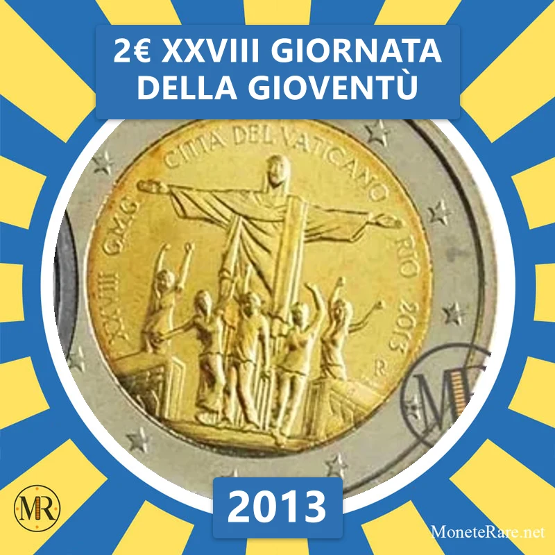 2€ XXVIII Giornata della Gioventù 2013 Vaticano (foto moneta)