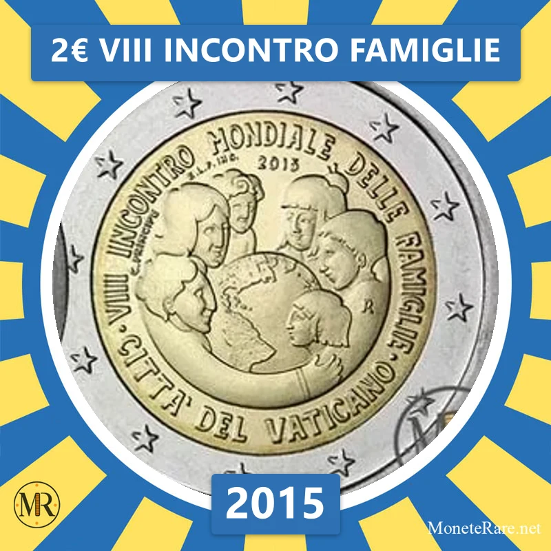 2€ VIII Incontro Famiglie 2015 Vaticano (foto moneta)