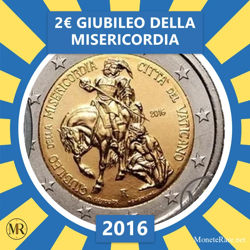 2€ Giubileo della Misericordia 2016 Vaticano 2€ Giubileo della Misericordia 2016 Vaticano (foto moneta)