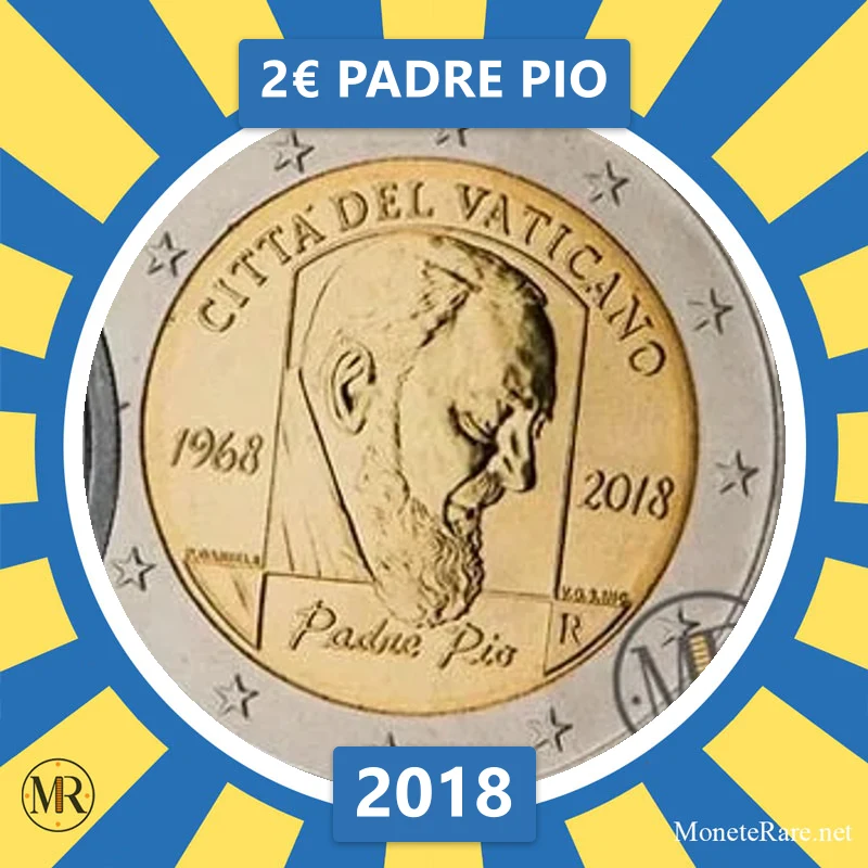 2€ Padre Pio 2018 Vaticano (foto moneta)