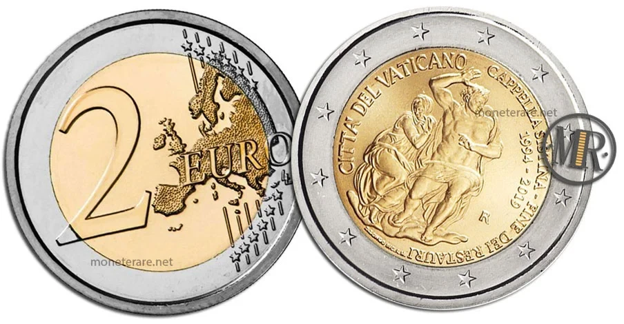 2 Euro Commemorativi Vaticano 2019 Cappella Sistina