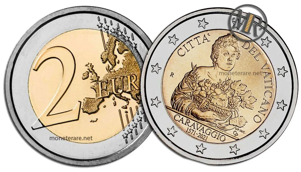 2 Euro Commemorativi Vaticano 2021 Caravaggio