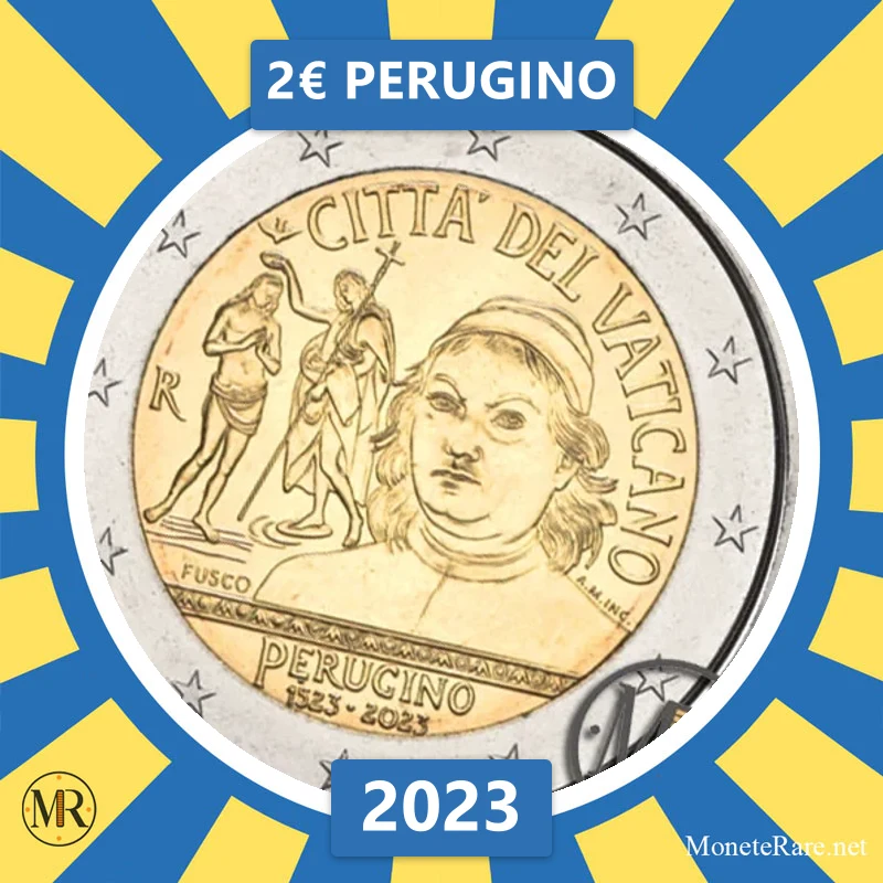 2€ Perugino 2023 Vaticano (foto moneta)