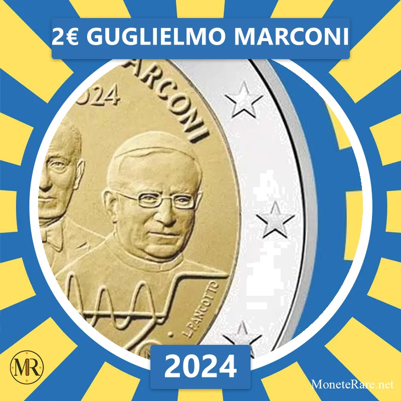 2€ Guglielmo Marconi 2024 Vaticano (foto moneta)