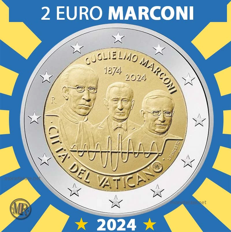 2 Euro Commemorativi Vaticano 2024 – Guglielmo Marconi