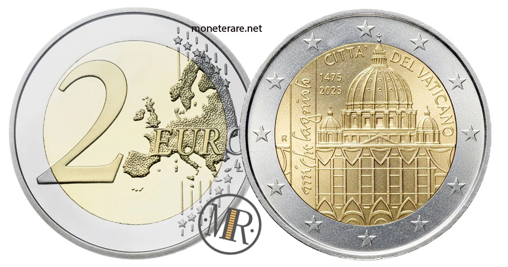 2 Euro Commemorativi Vaticano 2025 – 550° anniv. nascita Michelangelo