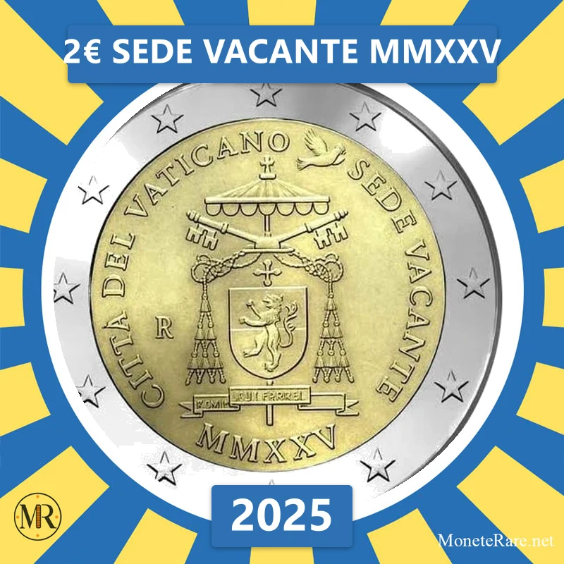 2€ Sede vacante MMXXV 2025 Vaticano (foto moneta)