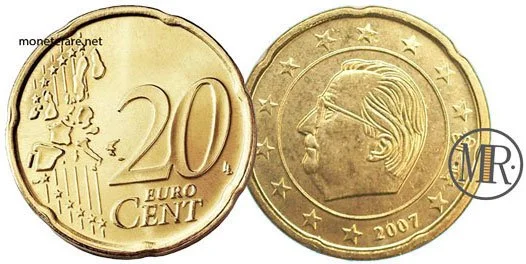 20 Centesimi Euro Belgio Seconda Serie
