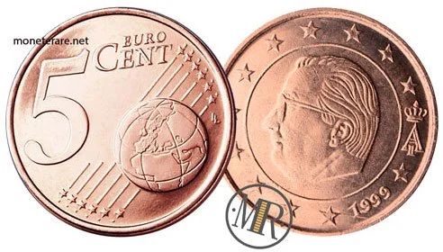 5 Centesimi Euro Belgio Prima Serie 1999-2007