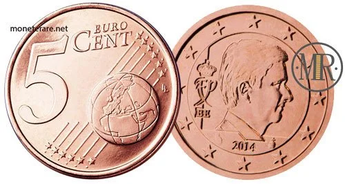 5 Centesimi Euro Belgio Quarta Serie 2014