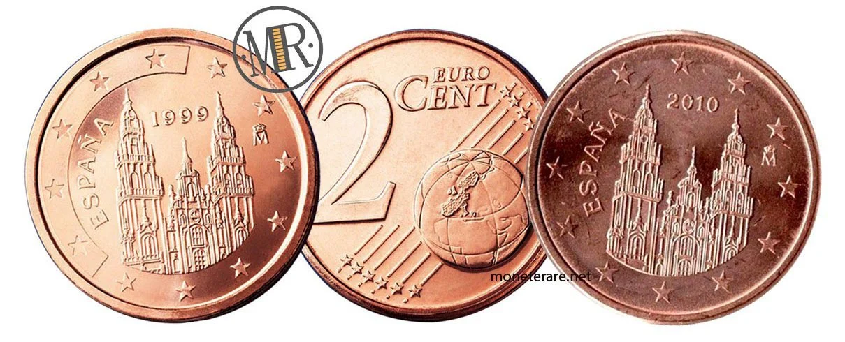 2 Centesimi Euro Spagna cattedrale di santiago di compostela