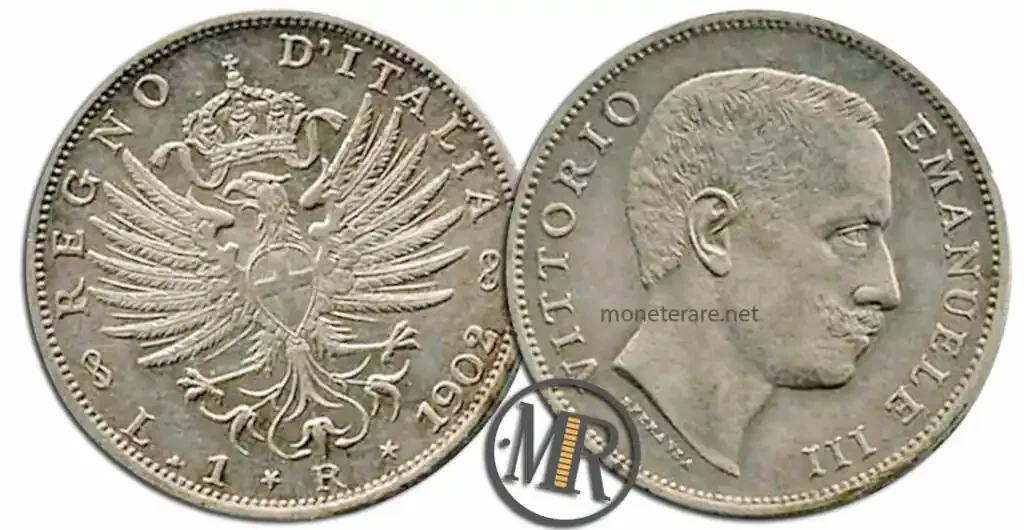 moneta italiana da 1 Lira Aquila Sabauda