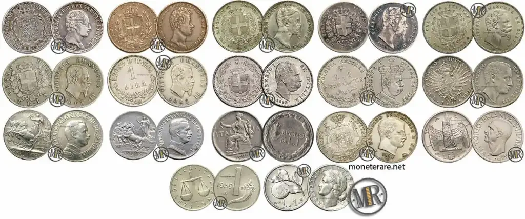 Collezione di Monete da 1 Lira