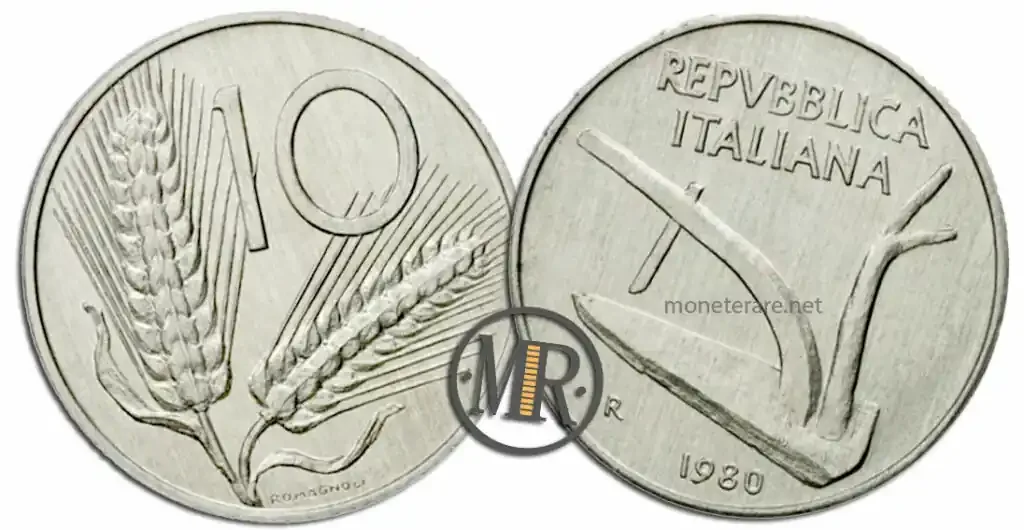 10 Lire Spiga con il valore