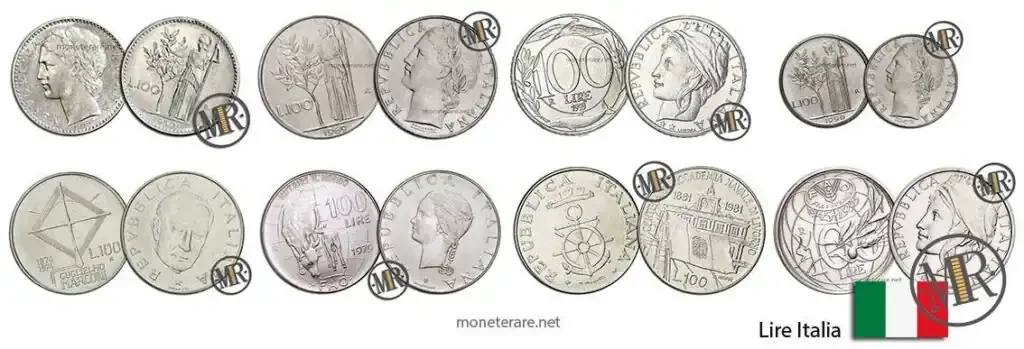 valore delle 100 lire monete