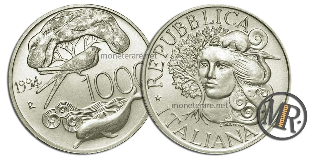 1000 Lire 1994 Flora e Fauna da Salvare