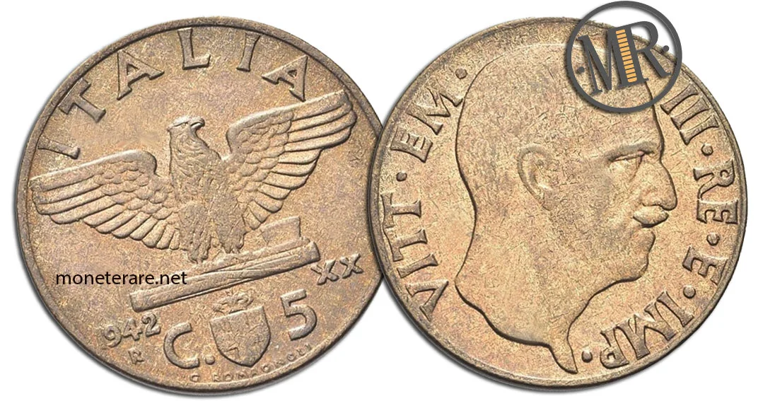 5 Centesimi Vittorio Emanuele III Impero Secondo Tipo - valore della moneta rara