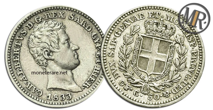 50 Centesimi Lire Carlo Alberto